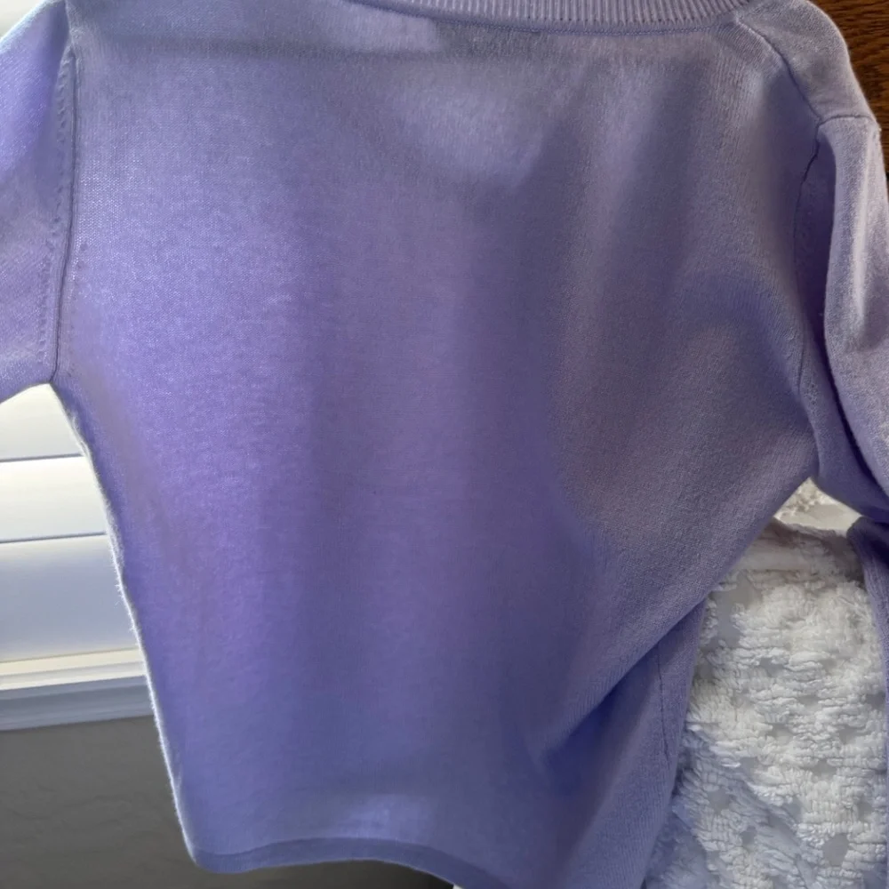 Weekend Max Mura Lavender V-Neck Cashmere Sweater Size L NWOT - Picture 4 of 11